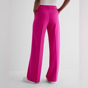 Editor Mid Rise Relaxed Trouser Pant, Neon Berry